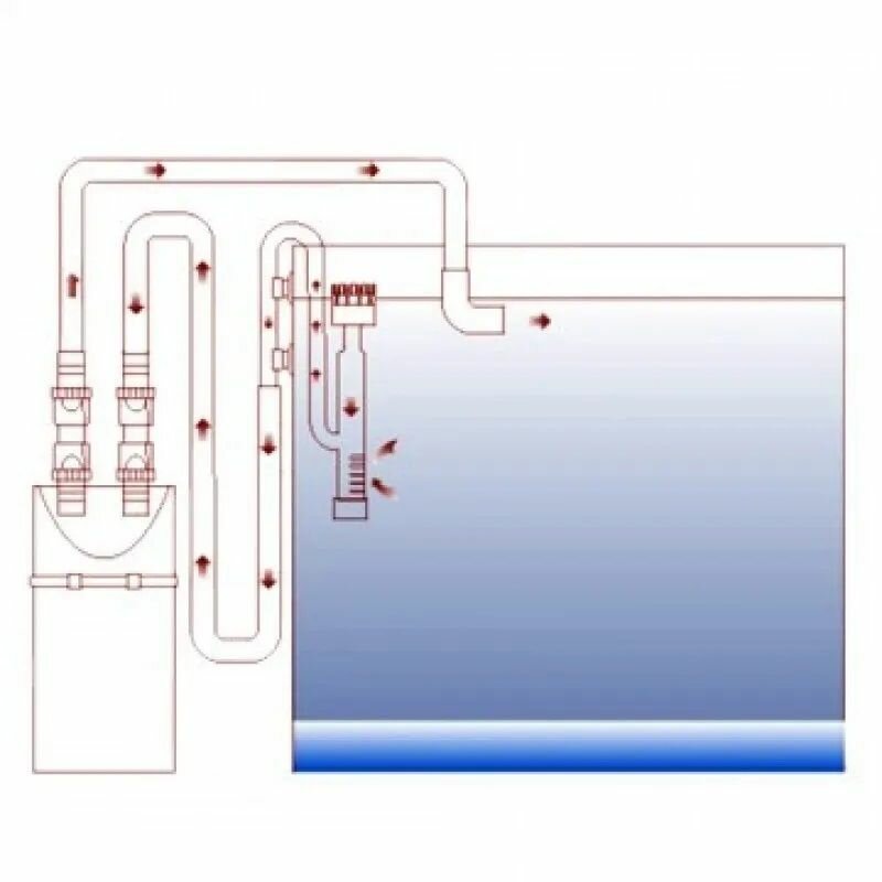 Трубка забора воды стеклянная, совмещенная со скиммером для внешних фильтров 16-17мм - фотография № 3