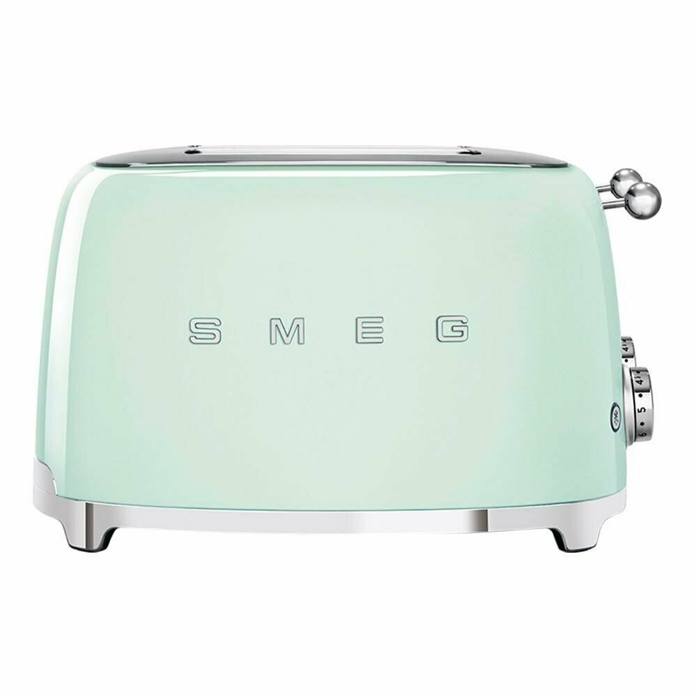 Тостер на 4 ломтика Smeg 50’s Style TSF03PGEU зеленый - фотография № 1