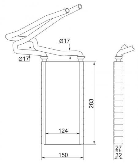 Радиатор отопителя салона TOYOTA LAND CRUISER PRADO 120/SURF 215 02-09/FJ CRUISER 10- STTY913950 Sat ST-TY91-395-0