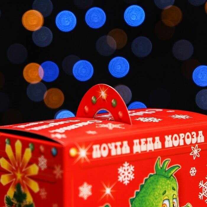 Подарочная коробка "Почта Деда Мороза" красная 15,5 х 12 х 8 см - фотография № 6