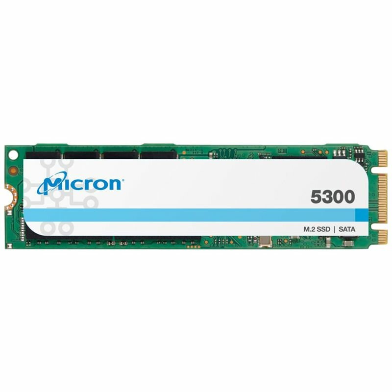 Crucial Твердотельный накопитель Micron SSD 5300 PRO, 1920GB, M.2(22x80mm), SATA3, 3D TLC, R/W 540/520MB/s, IOPs 95 000/30 000, TBW 5256, DWPD 1.5 (12 мес.)