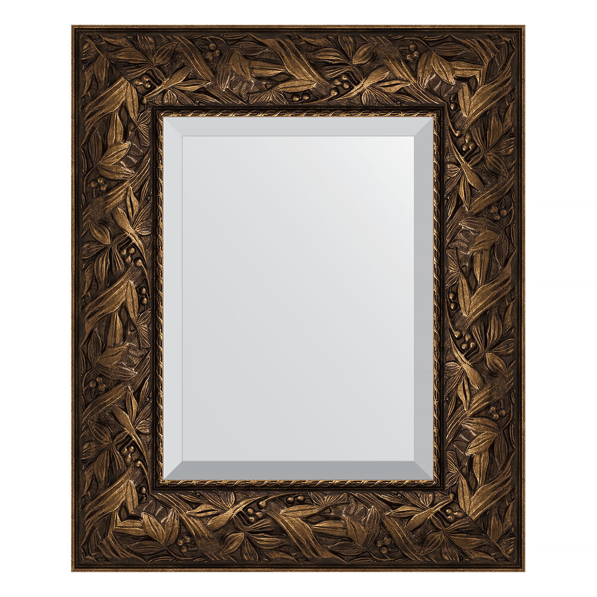 Evoform Зеркало настенное с фацетом EVOFORM в багетной раме Византия бронза, 49х59 см, BY 3365