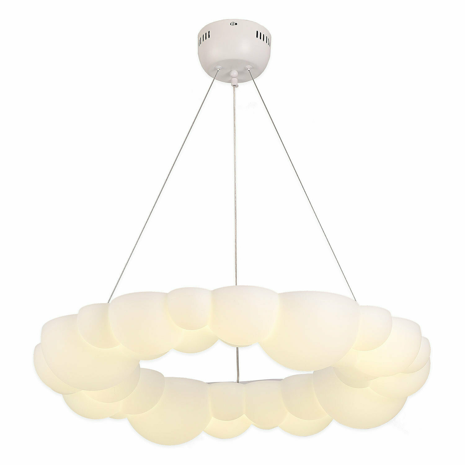 фото Подвесная люстра Lussole LOFT Claudia LSP-7078, LED, 33Вт, кол-во ламп:1шт., Белый