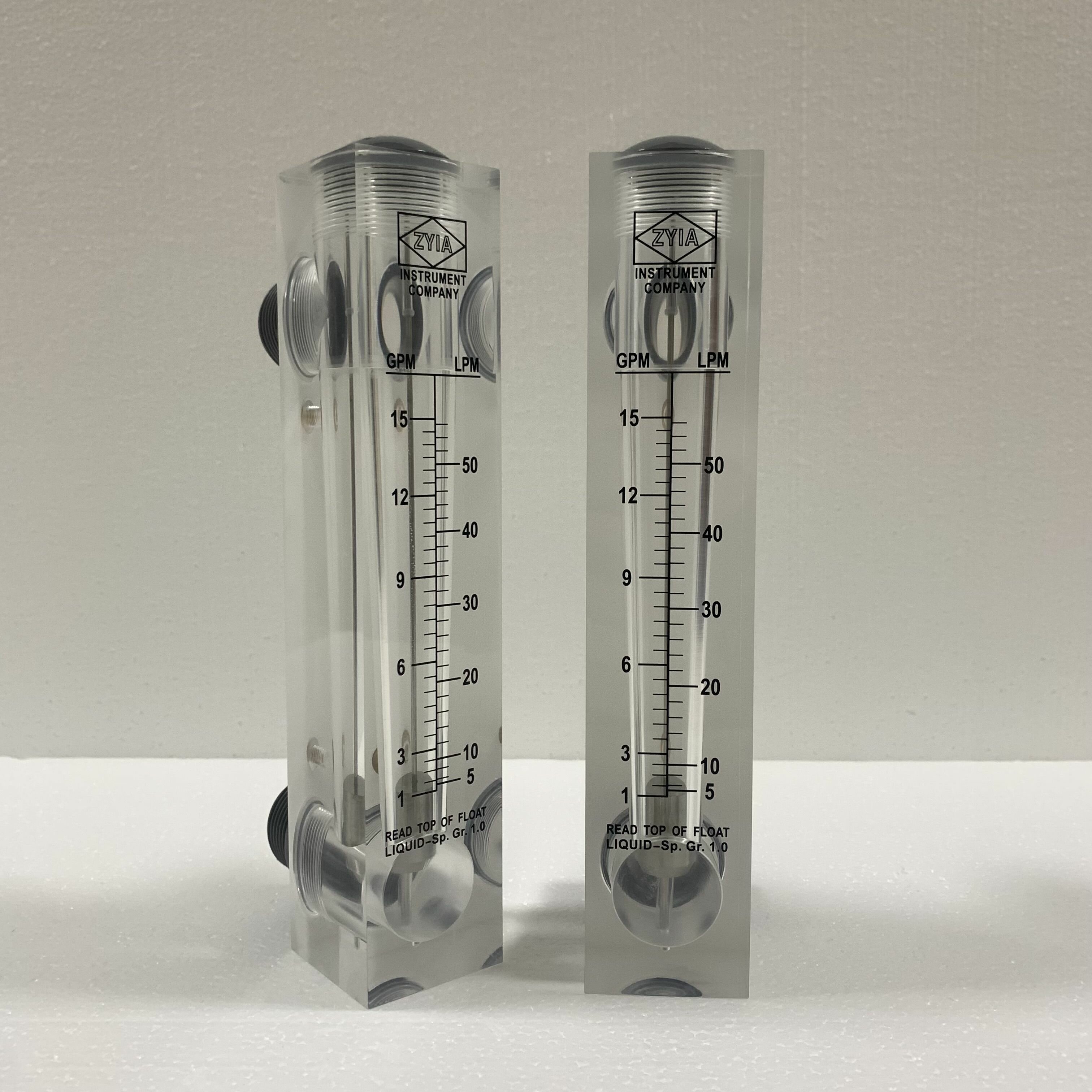 Ротаметр (расходомер) воды LZM-25Z, диапазон измерения 1-15 г/м и 5-50 л/м, акриловый корпус, фитинги ПВХ, без регулятора расхода - фотография № 7