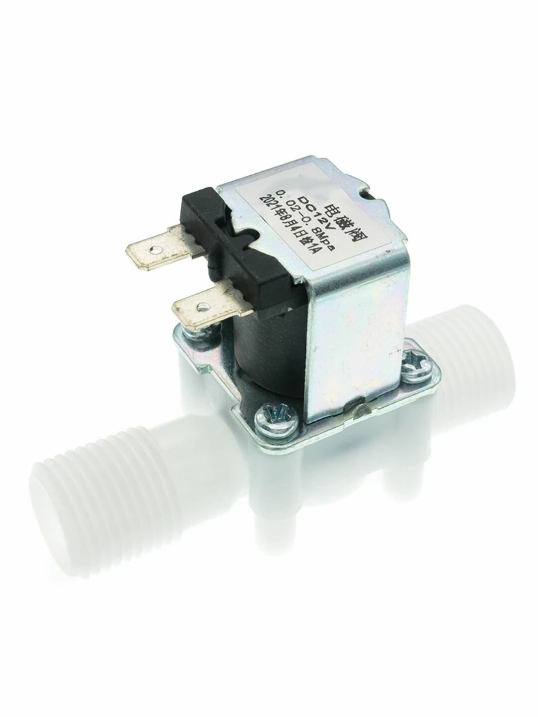 Клапан электромагнитный нержавеющий DC12V 1/2 нормально-закрытый для воды и воздуха (Ф)