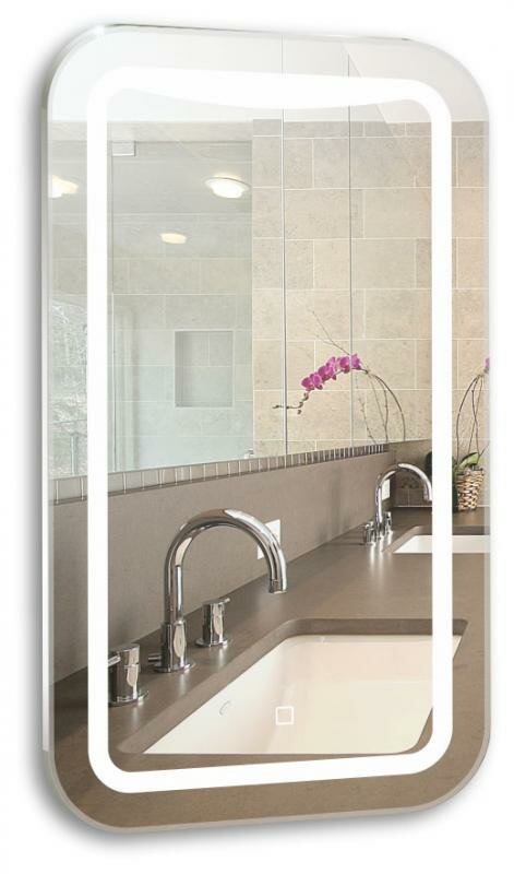 фото Azario Зеркало AZARIO Турин 400х700 c подсветкой и диммером, сенсорный выключатель (LED-00002501)