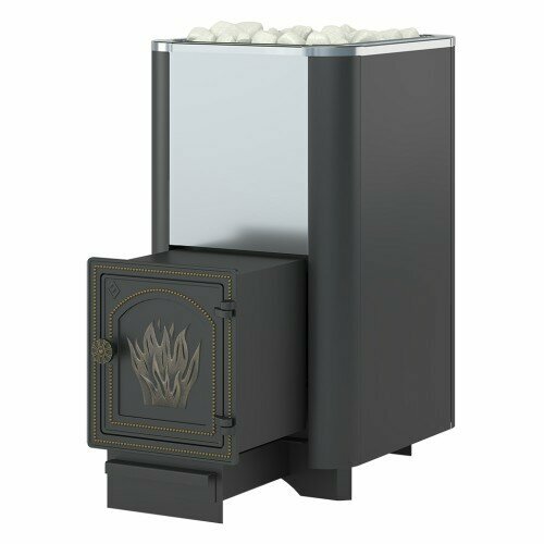 Везувий Чугунная печь для бани Везувий Сенсация 28 Антрацит (Дверь: ДТ-4)(- -)