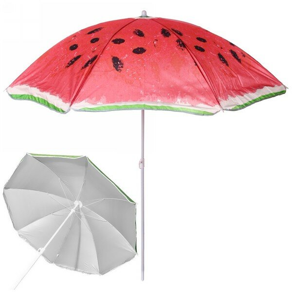 Зонт пляжный D=170см, h-190см "Арбуз" с покрытием от нагрева ДоброСад - фотография № 1
