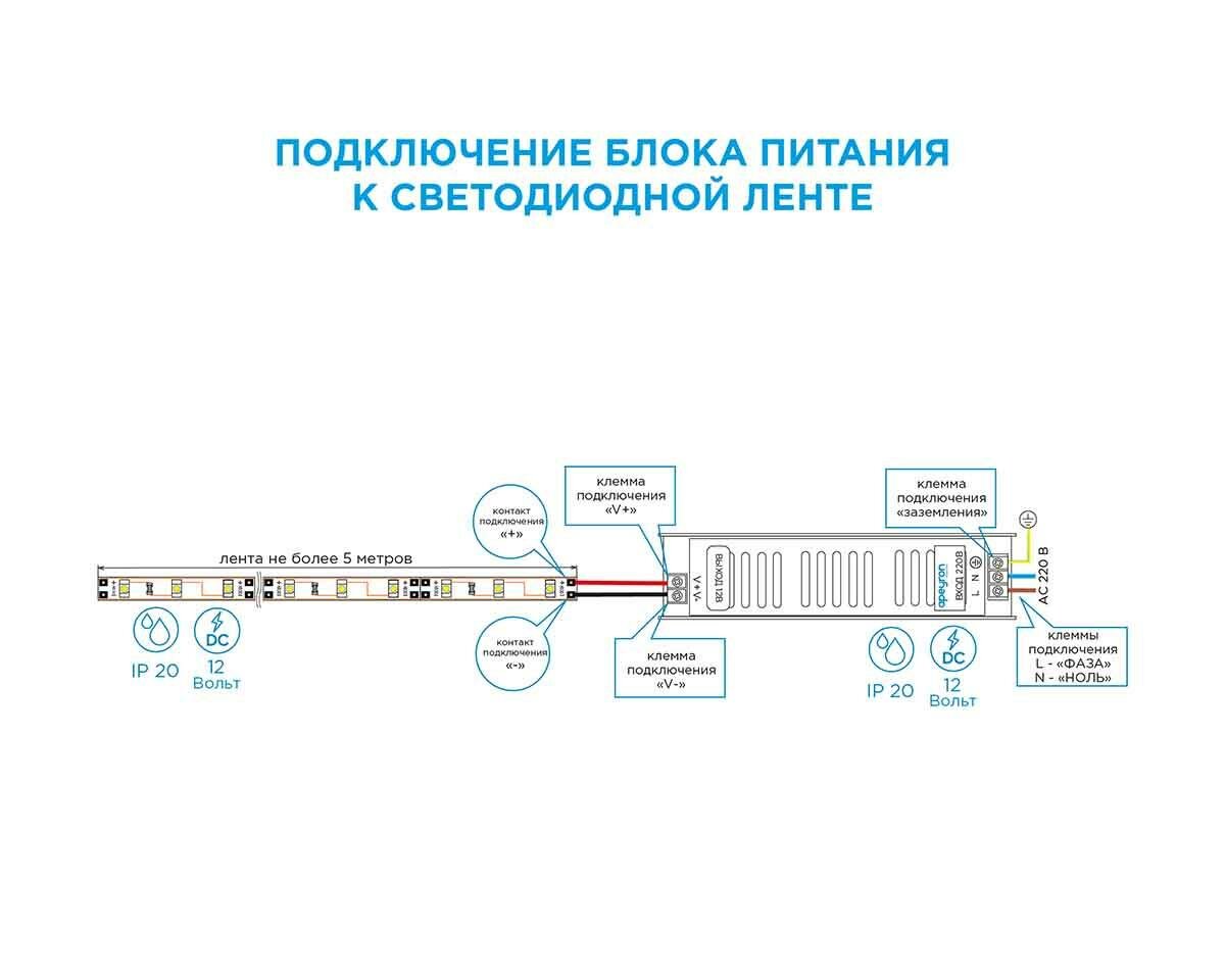 Блок питания Apeyron 12V 60W IP20 5A 03-47 - фотография № 2