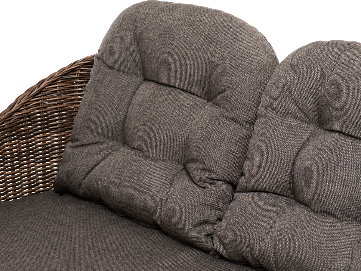 "Равенна" диван двухместный плетенный из ротанга, коричневый - фотография № 9