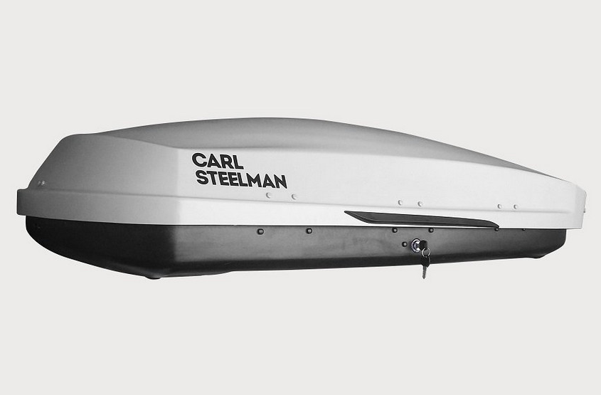 Багажный бокс на крышу Carl Steelman FANTOM 1830*830*370 белый "карбон" с двухсторонним открытием(об.395л)