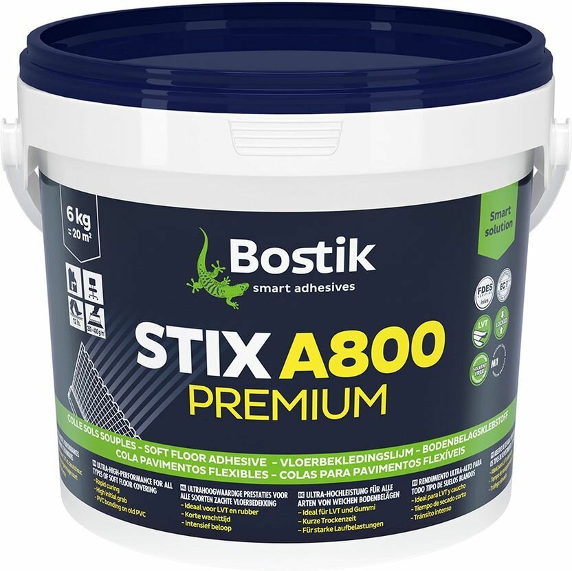 Клей BOSTIK STIX A800 напольные покр.6КГ