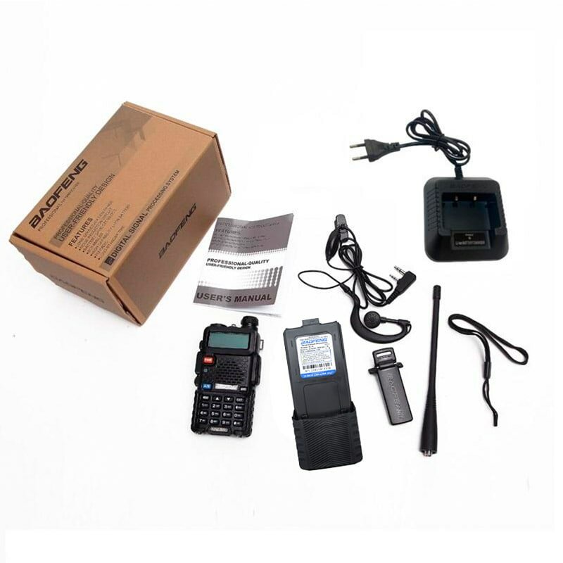 Рация Baofeng UV-5R с аккумулятором 3800 мАч Черный с батареей 3800mAh (Baofeng UV-5R)