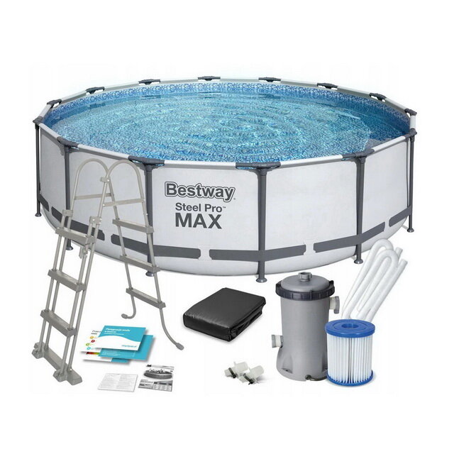 Каркасный бассейн Bestway Steel Pro Max круглый 457x122 см артикул 56830