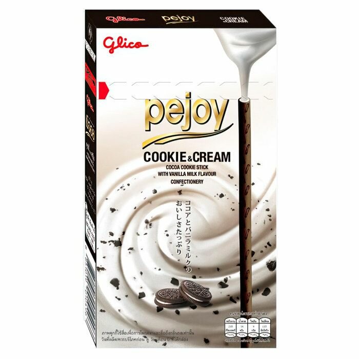 Бисквитные палочки Pocky Pejoy Cookie & Cream со вкусом печенья и крема (Индонезия), 37 г (10 шт) - фотография № 2