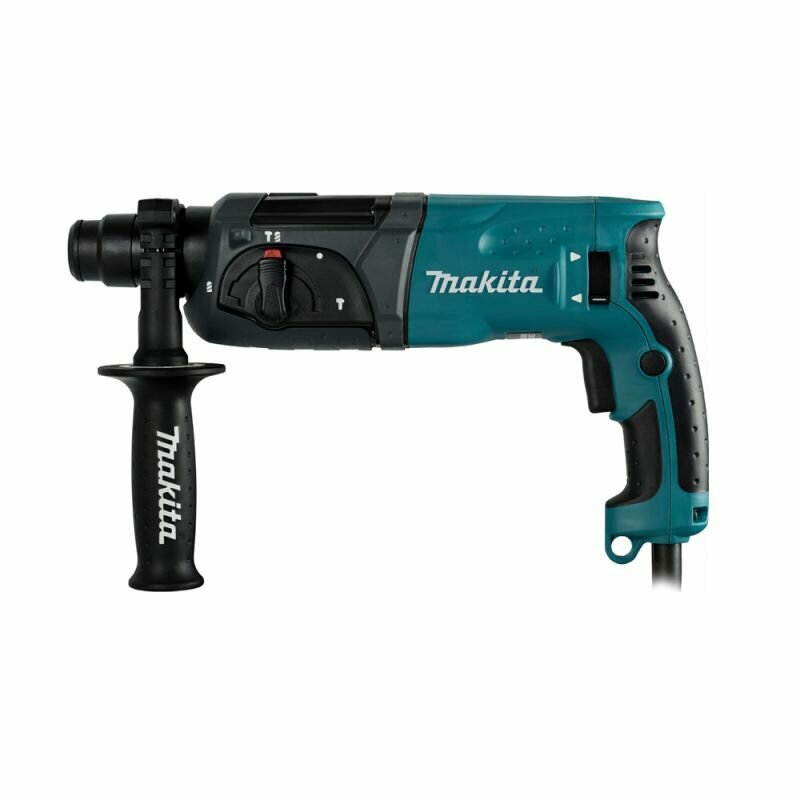 Перфоратор 3-х режимный SDS+ Makita HR2470X101 (смазка для буров 95 мл + щетки СВ-325+ HR2470+Набор буров D-00795) - фотография № 5