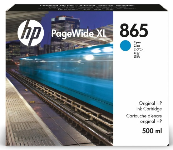 Cartridge HP 865 для PageWide XL 4200/5200, голубой, 500 мл