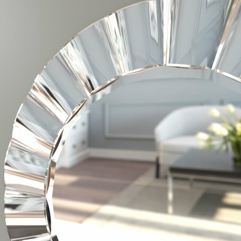 Интерьерное настенное зеркало Anello Brillica диаметр 96 см - фотография № 7