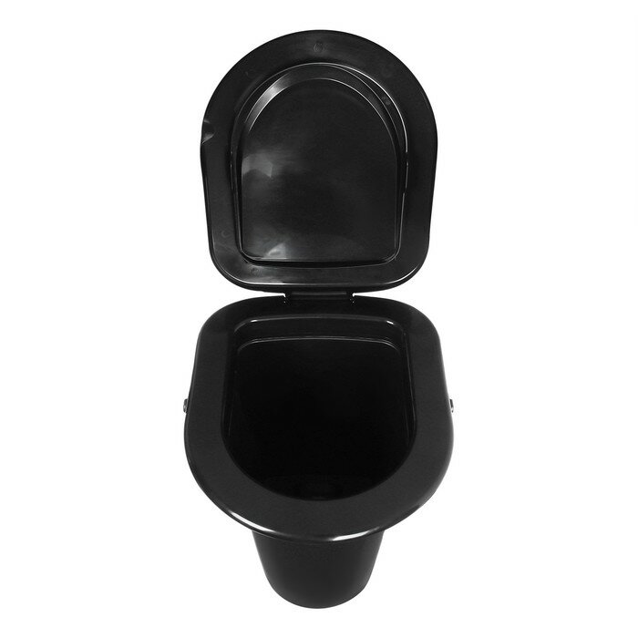 Ведро-туалет, h = 39 см, 17 л, съёмный стульчак, чёрное - фотография № 4