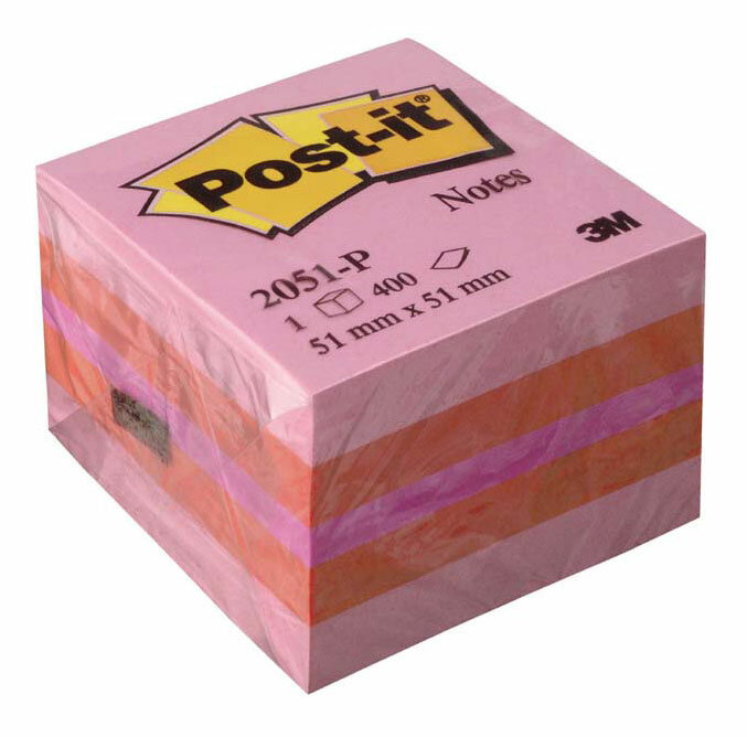 Миникуб 3M Post-it 2051-P Розовый 51*51мм 400л