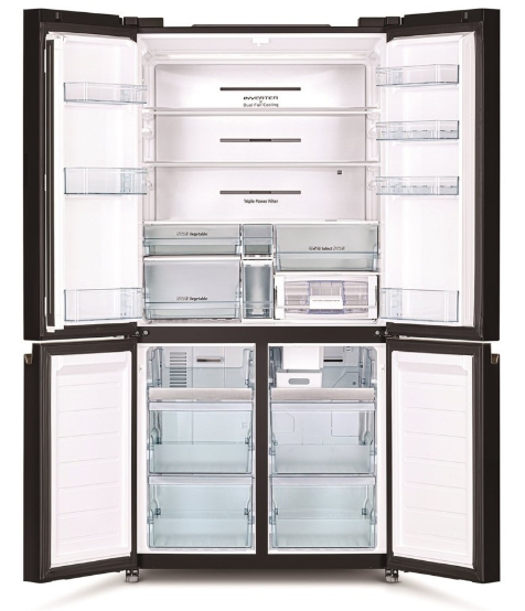 Холодильник Hitachi R-WB720VUC0 GBK, черное стекло - фотография № 8