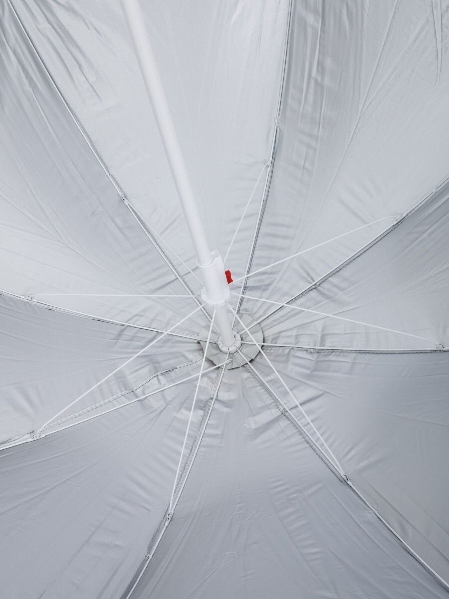 Садовый, пляжный зонты Китай Пляжный зонт с напылением, без наклона, диаметр купола 180см, рисунок "Кораблик синий" - фотография № 3