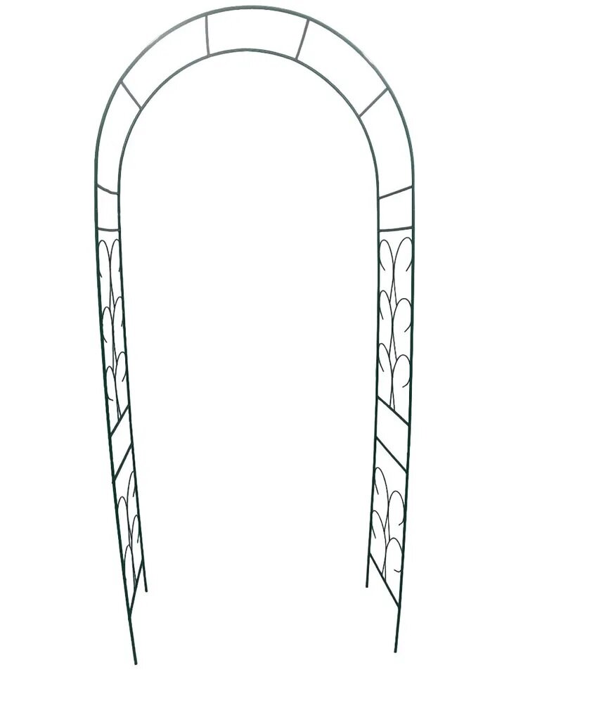 Арка садовая металлическая для растений (для сада) Ива разборная бронза, 240х110х40см., труба d=10 - фотография № 1