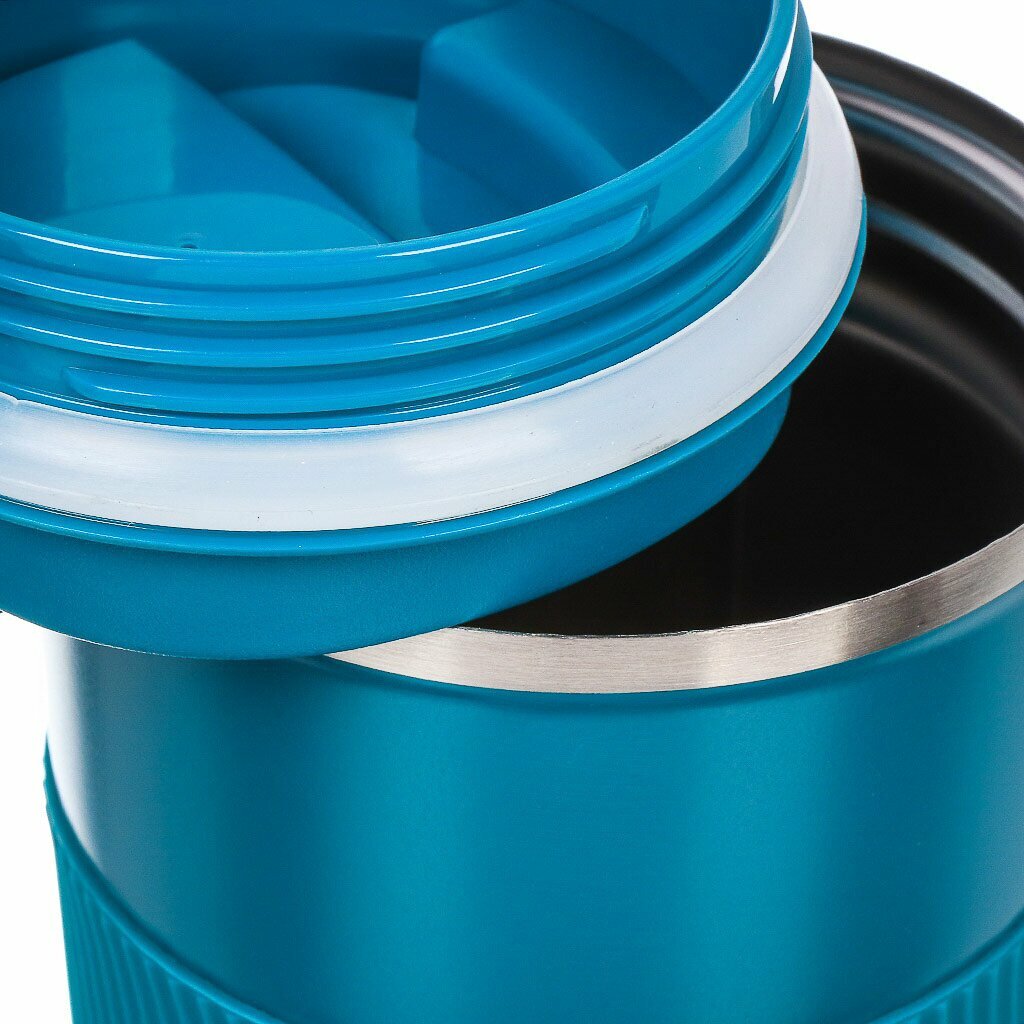 Термокружка нержавеющая сталь, пластик, 0.5 л, синяя, Y4-6469 - фотография № 6
