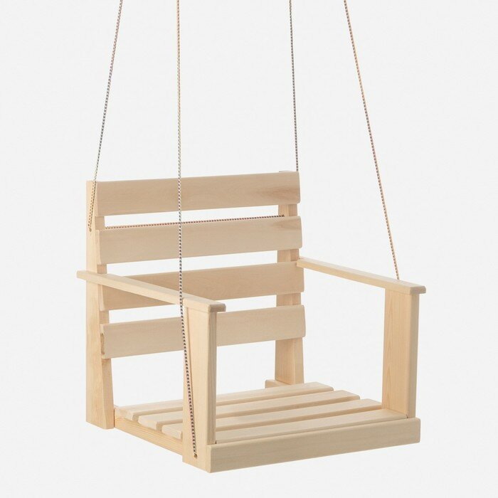 Кресло подвесное, деревянное 50х50х50 см - фотография № 2