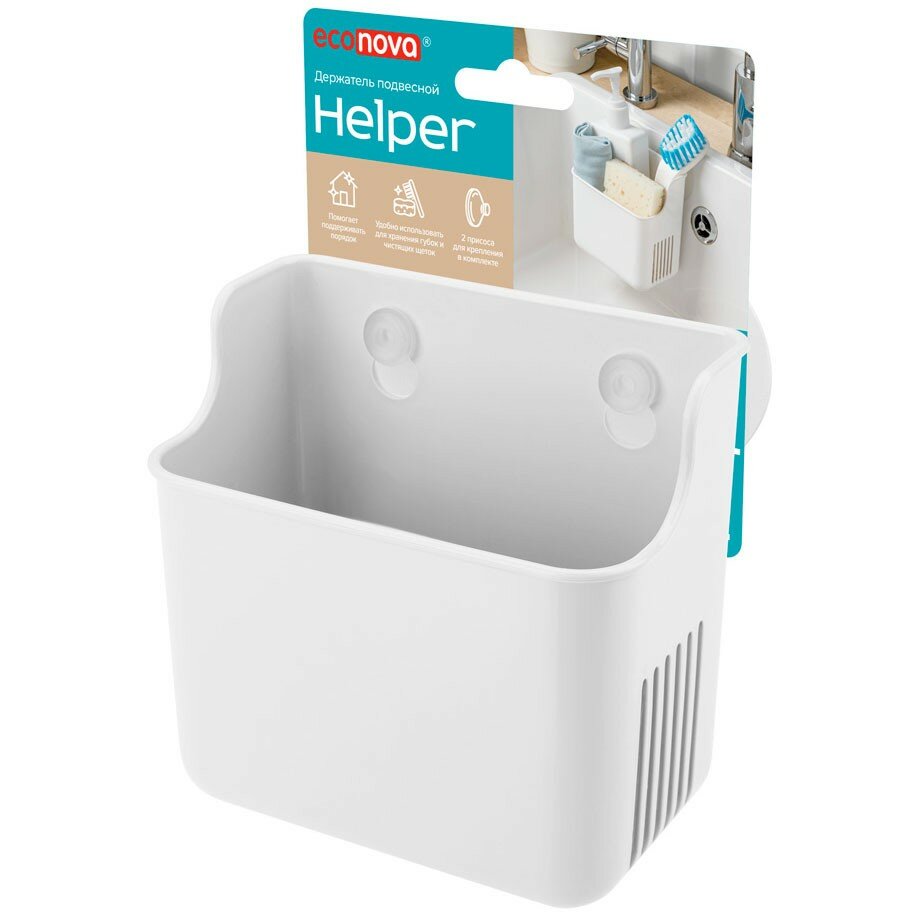 Держатель для моющих средств Eco nova Helper на присосках, 12х9 см - фото №2