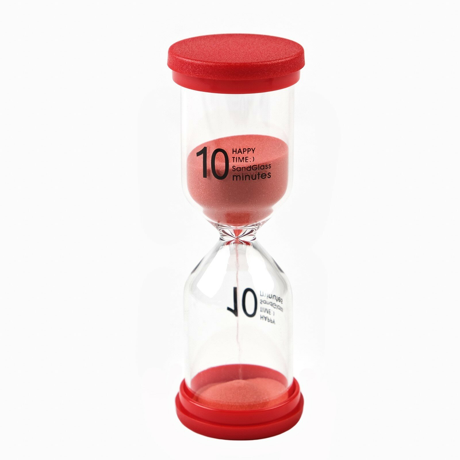 Песочные часы Happy time на 10 минут 4 x 11 см красные