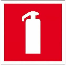 Наклейка знак пожарной безопасности Огнетушитель 200*200 мм REXANT 56-0051 (цена за 5 шт.)