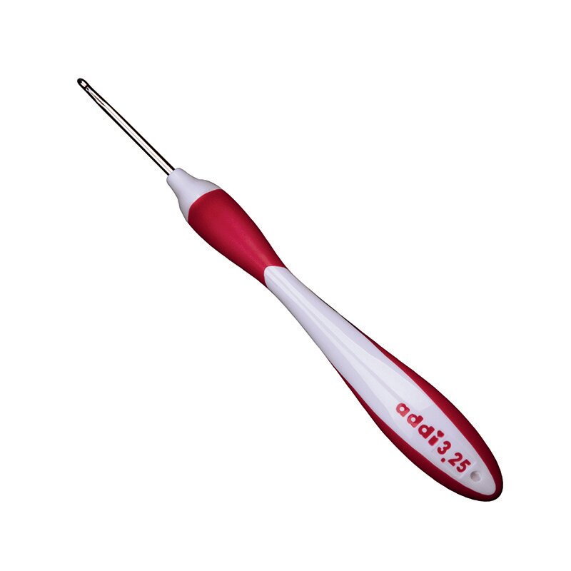 Крючок вязальный ADDI эргономичная пластиковая ручка addiSwing Maxi №3,25, 16 см (ADDI.141-7/3.25-17)
