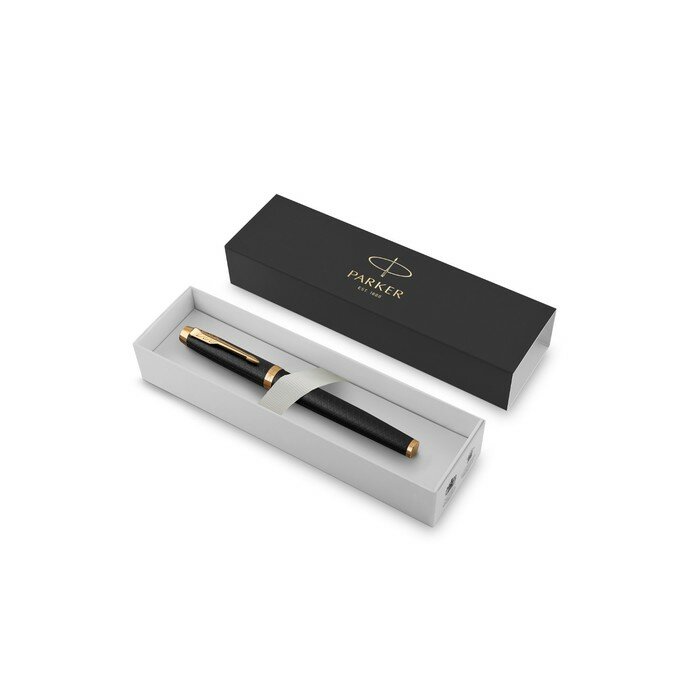 Parker Ручка-роллер Parker IM Premium T323 Black GT F, 0.5 мм, корпус из алюминия, чёрные чернила, В подарочном пакете