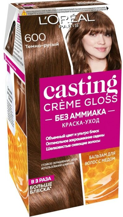 L'Oreal Paris Casting Creme Gloss стойкая краска-уход для волос, 600 Темно-русый