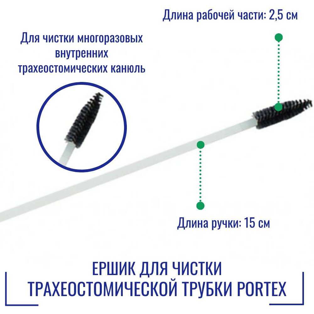 Ершик для чистки трахеостомической трубки Portex арт. 100/855/000