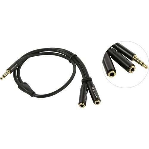 кабель-переходник 4-pin Jack 3.5-M -> 2 x Jack 3.5-F Vention BBCBY