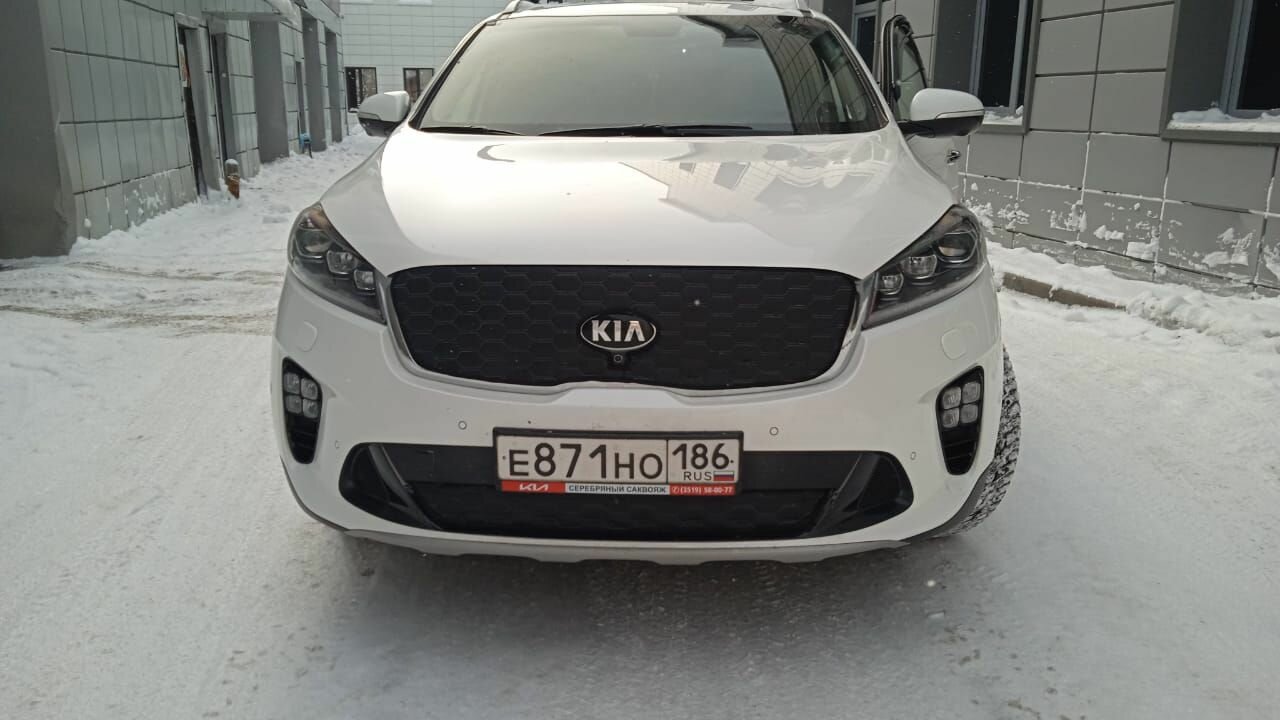 Утеплитель радиатора для Kia Sorento 2017 -2020 Prime Комплект верх/низ Камера Соты