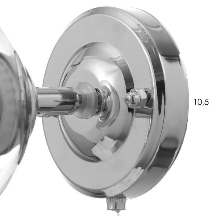 Бра "Берта" 1хЕ27 40Вт хром 21х13х23 см - фотография № 6