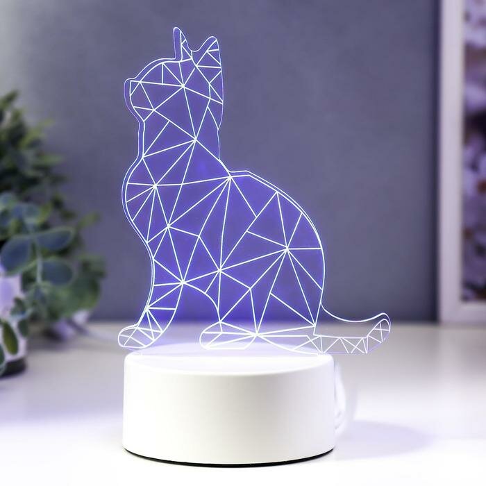 RISALUX Светильник "Кот сидя" LED RGB от сети - фотография № 1