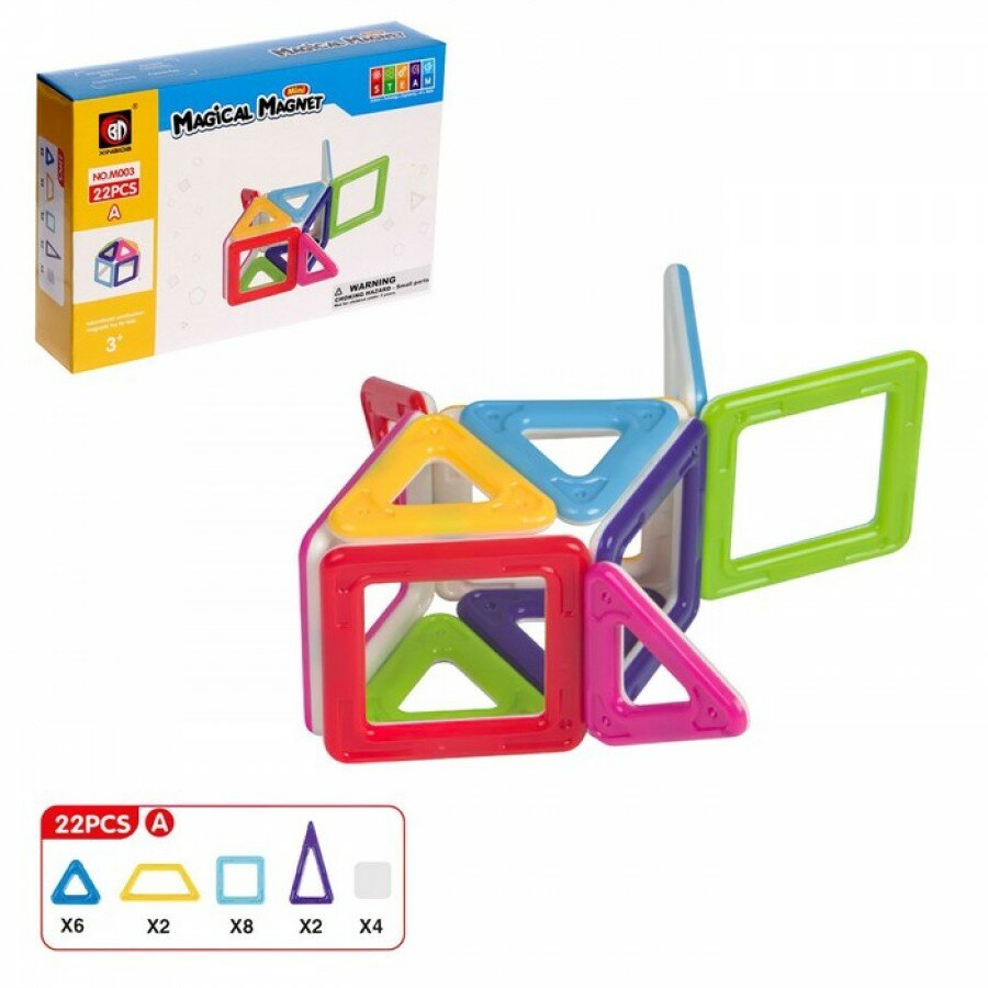 фото Конструктор магнитный «Мини магический магнит» , вариант А, 22 детали