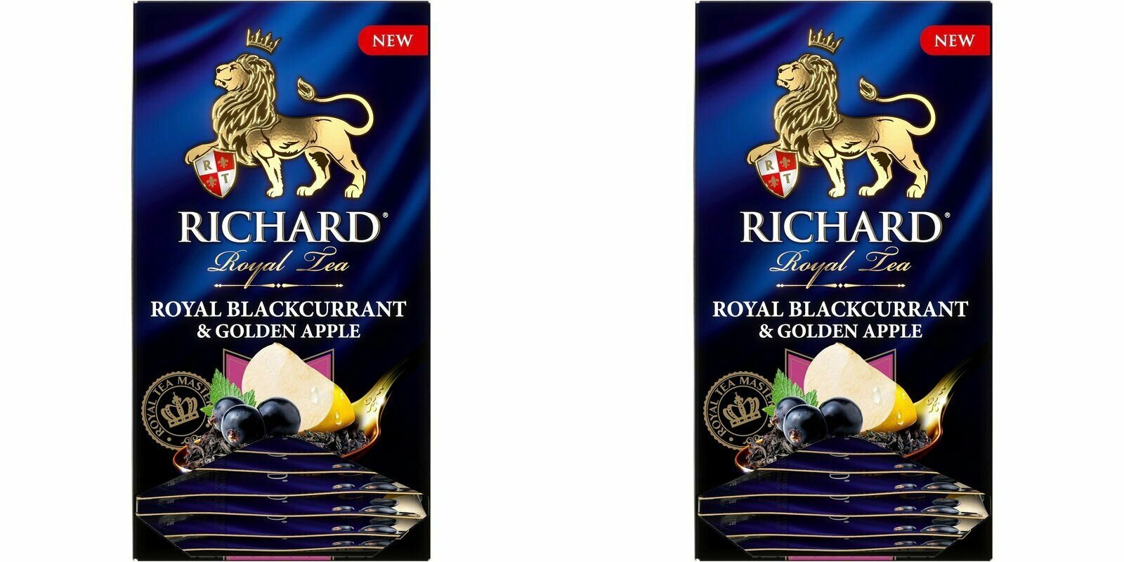 Richard Чай в пакетиках Royal Blackcurant & Golden Apple, черный, 25 пакетиков, 2 шт/ - фотография № 1