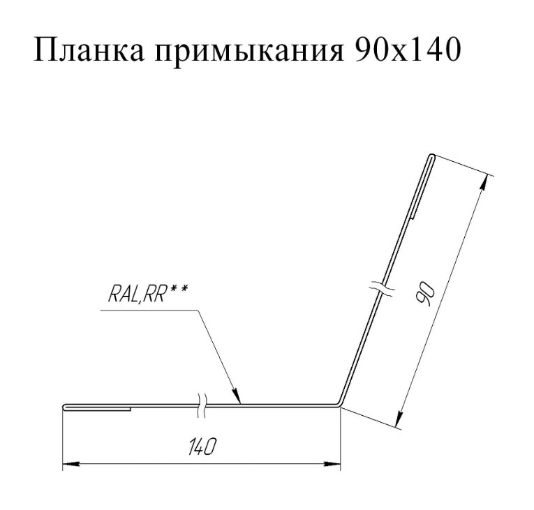 Планка примыкания для кровли 2м (140х90 мм) 5 штук Угол наружный металлический (RAL 5005) сигнальный синий - фотография № 2