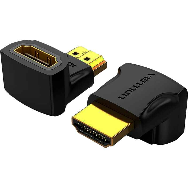 Адаптер-переходник Vention HDMI v2.0 19M/19F угол 90 (AIOB0)