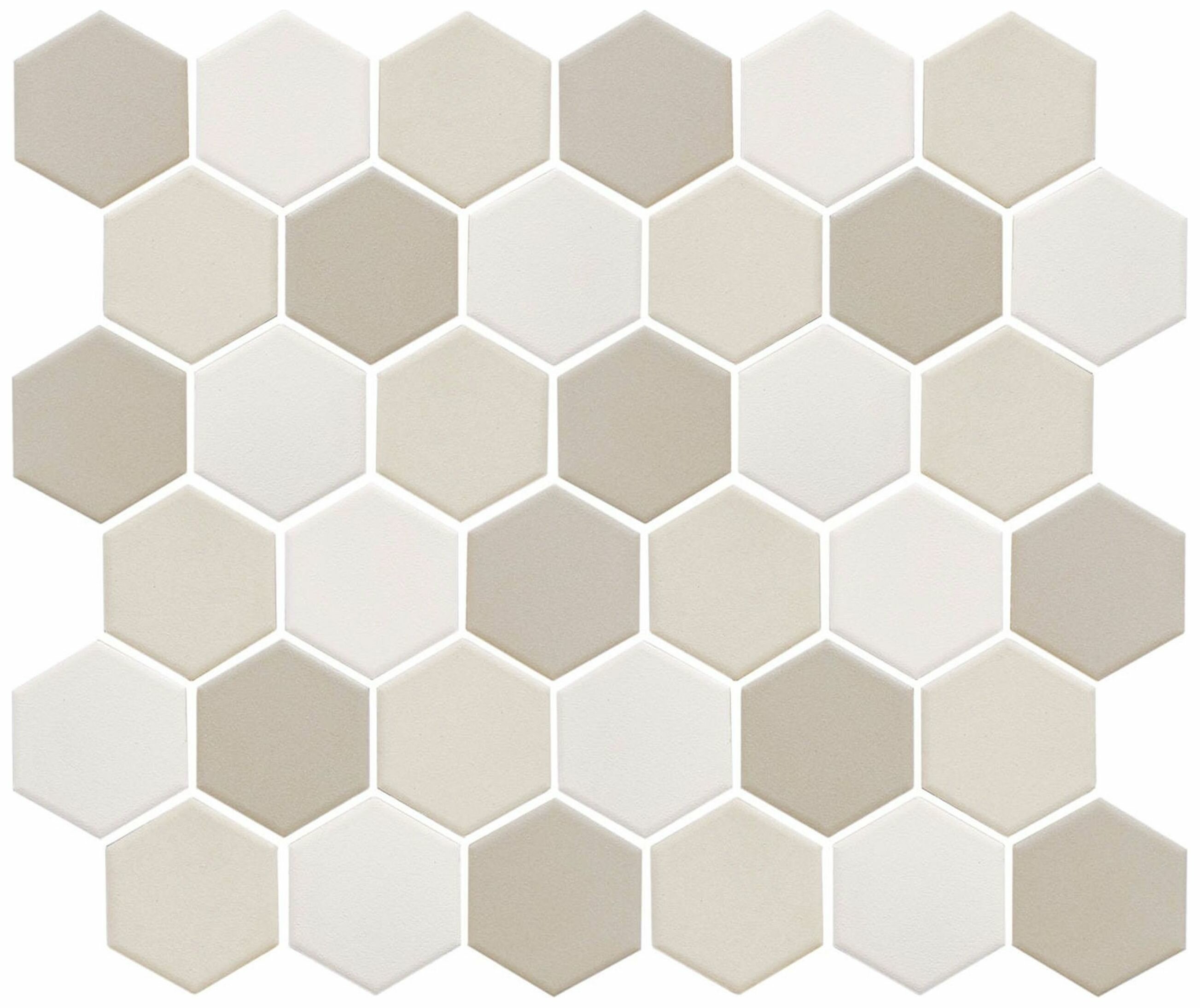 Керамическая мозаика StarMosaic LB Mix ANTISLIP Hexagon бежевая 325х282 см