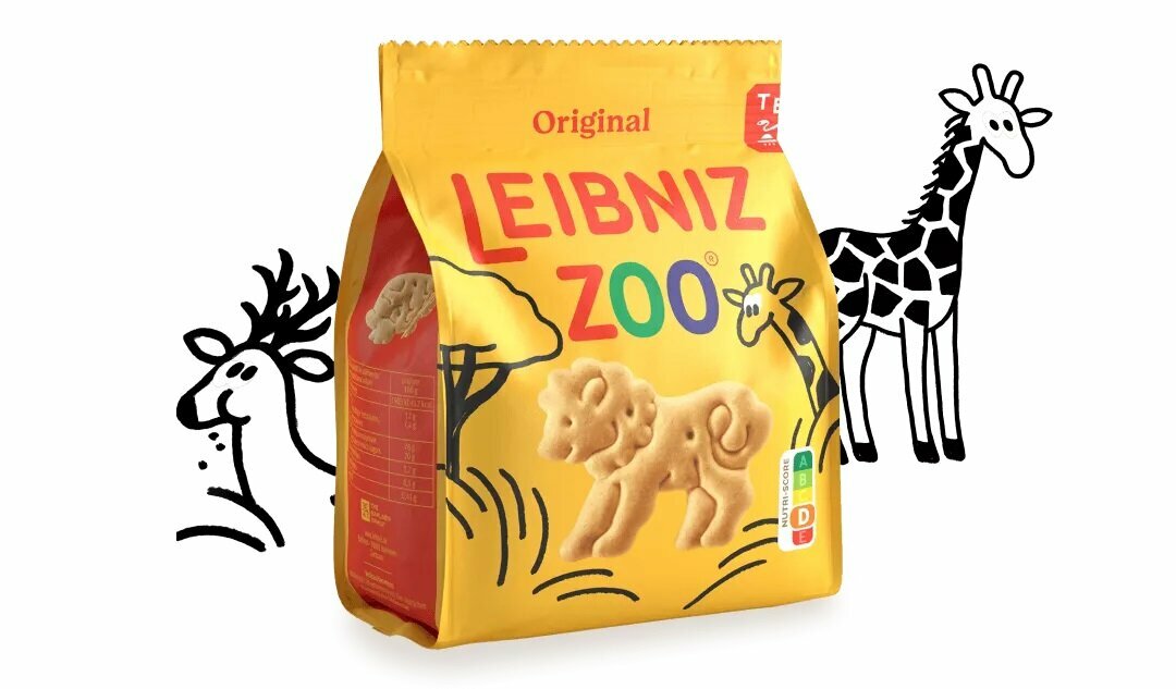 Сливочное печенье Leibniz Zoo фигурки животных 125г - фотография № 1