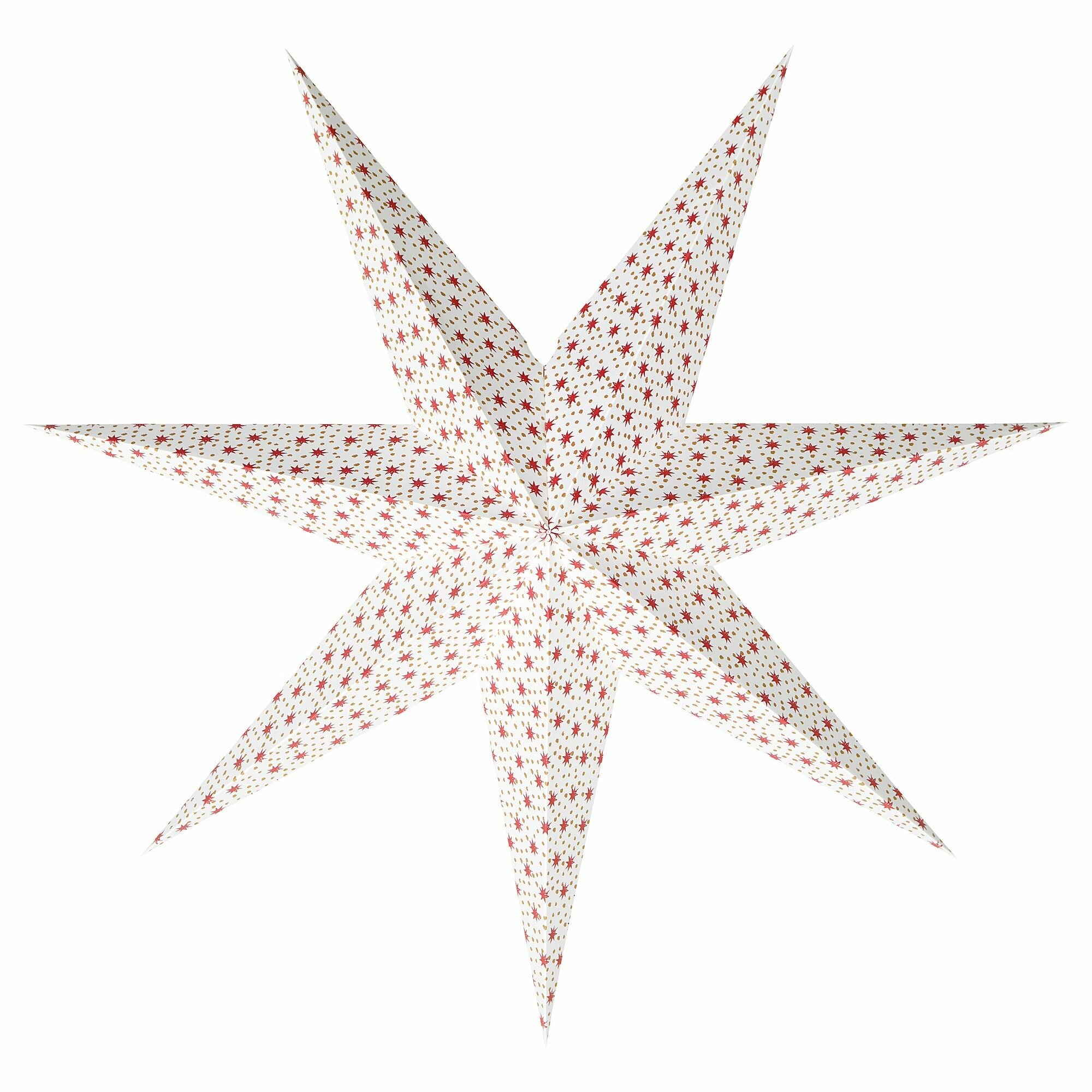 фото Икея / IKEA STRALA, STRALA, абажур, красно-белый, 70 см