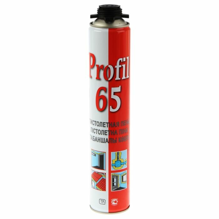 фото Пена монтажная Soudal Profil 65, пистолетная, летняя, до 65 л, 820 мл