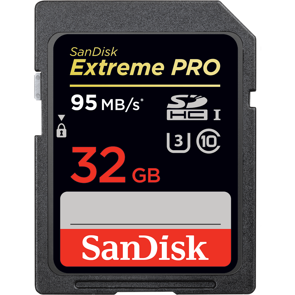 Карта памяти SanDisk SDHC Extreme Pro Class 10 UHS-I U3 (95/90MB/s) 32GB