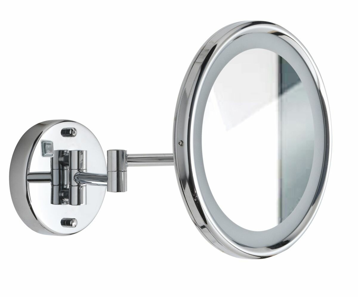 Зеркало косметическое Gedy Sarah 2100(13) настенное круглое (3x) С LED подсветкой (прямое подключение) хром